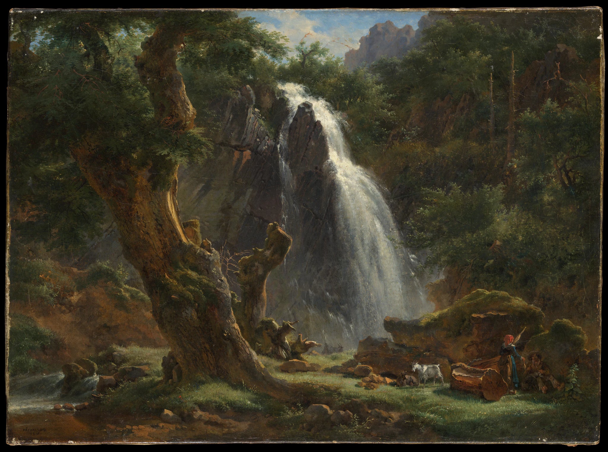 Waterfall at Mont-Dore - Achille-Etna Michallon