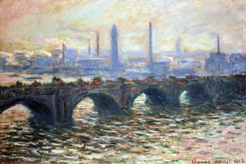Waterloon silta, sumuinen aamu - Claude Monet