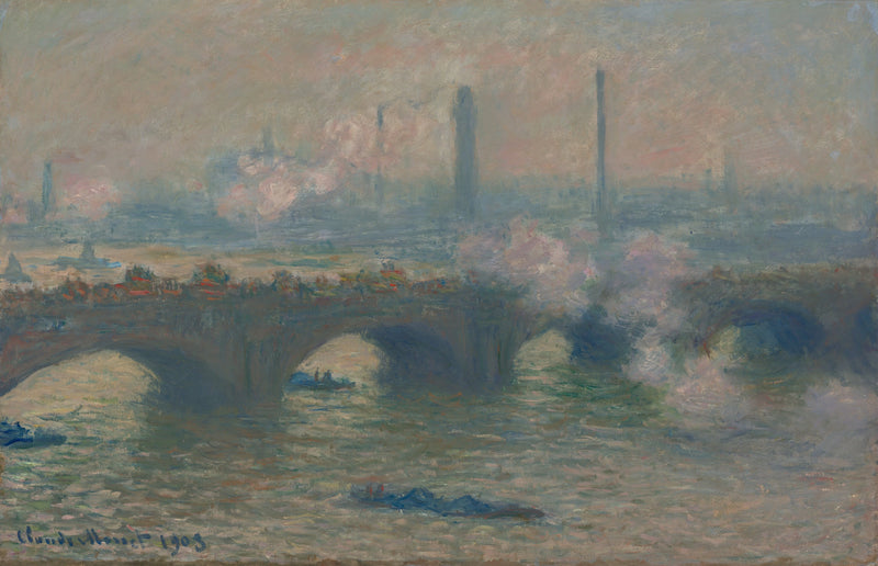 Waterloon silta, harmaa päivä - Claude Monet