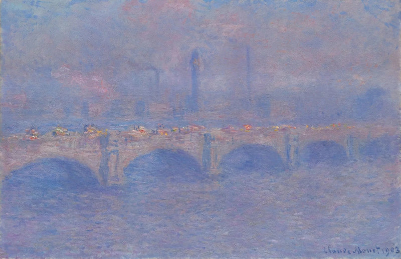Waterloon silta, auringonvalon vaikutus - Claude Monet