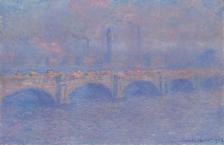 Waterloon silta, auringonvalon vaikutus - Claude Monet