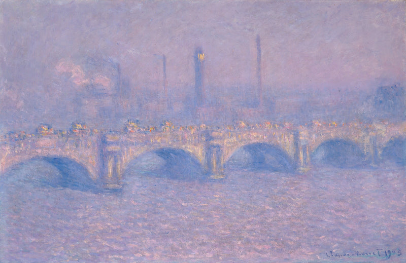 Waterloo Bridge, verhottu aurinko W1590 - Claude Monet