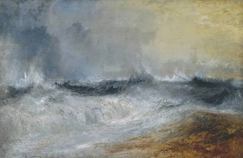 Aallot murtuvat tuuleen - J. M. W. Turner
