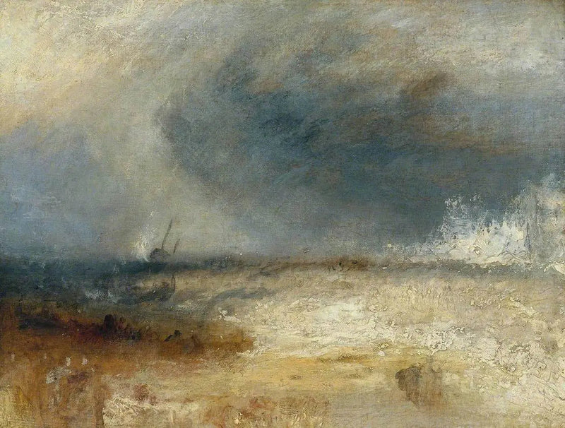 Aallot murtuvat rannalle - J. M. W. Turner