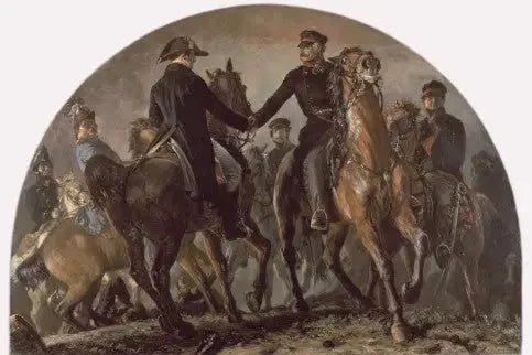 Wellington ja Blücher Waterloon taistelussa - Adolph von Menzel