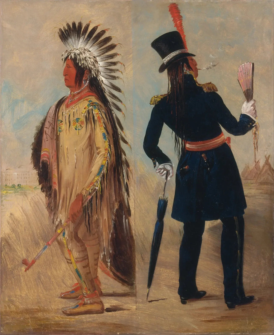 Wi-jún-jon, Päämunan pääkallo (Valo) Menomatka ja paluu Washingtonista - George Catlin