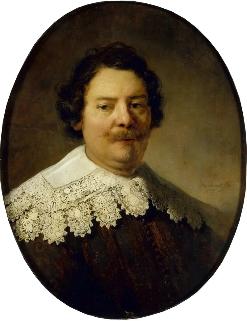 Willem Burggraeffin muotokuva, Maertgen van Bilderbeecqin aviomies - Rembrandt