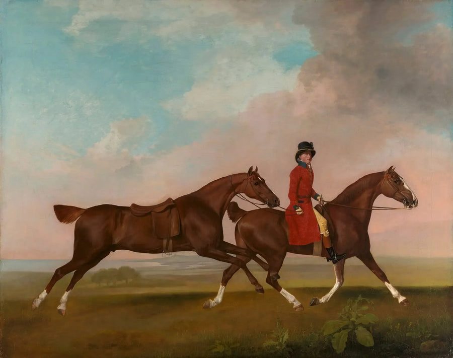 William Anderson kahdella satulaisella hevosella - George Stubbs