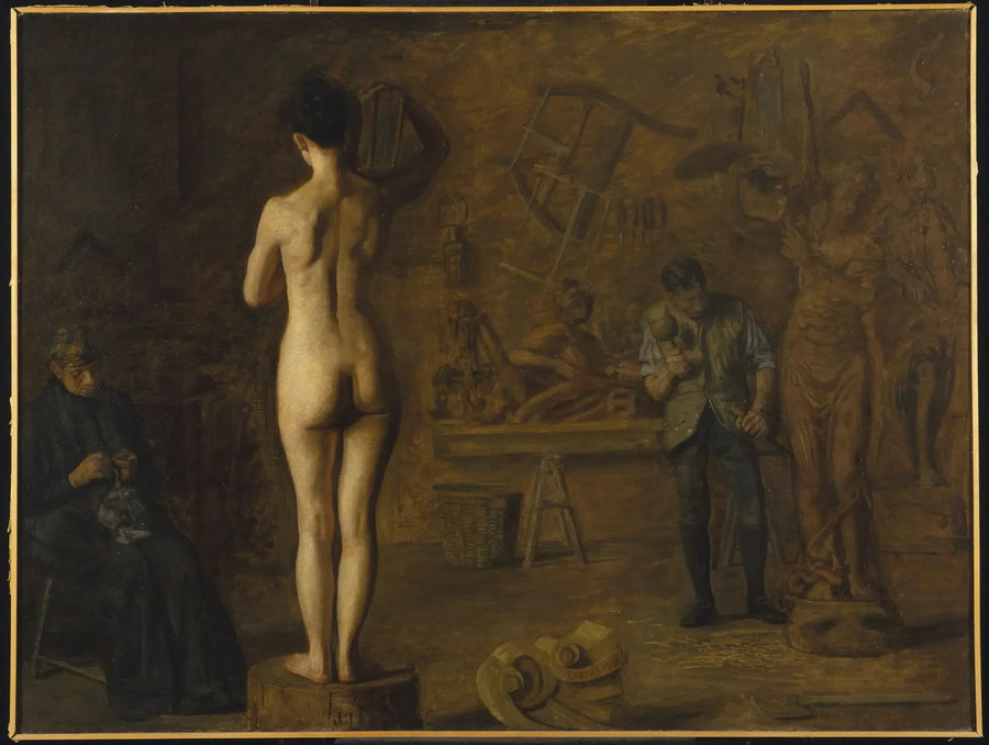 William Rush veistämässä allogorinen figuurin Schuylkill-joesta - Thomas Eakins