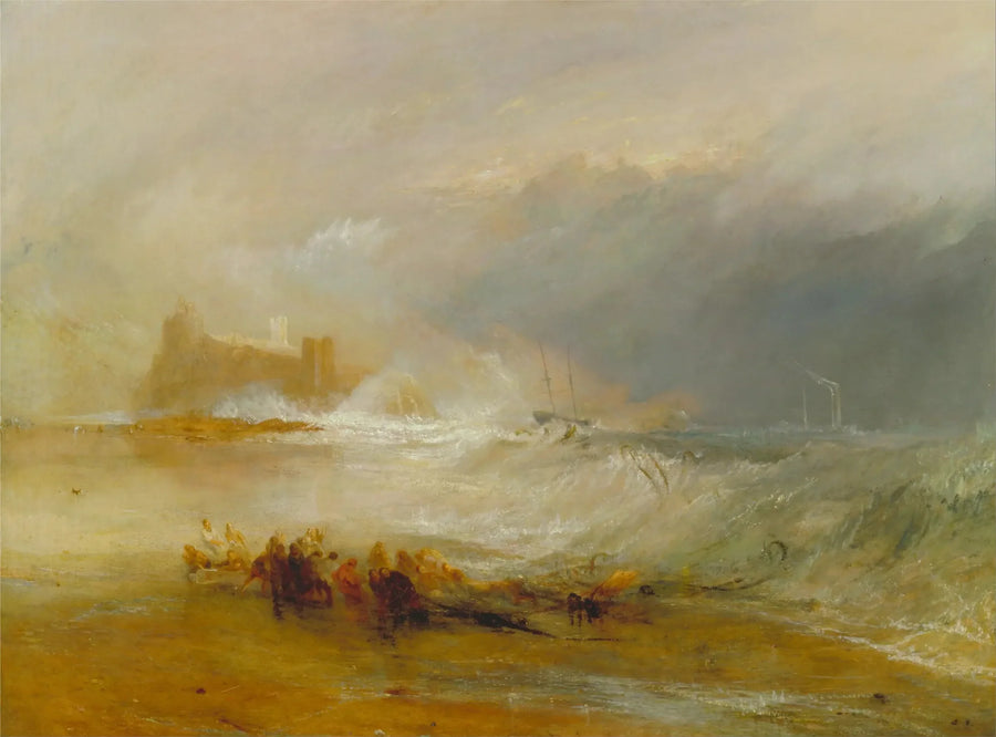 Wreckers -- Northumberlandin rannikolla, höyrylaivan auttaessa alusta rannalla - J. M. W. Turner