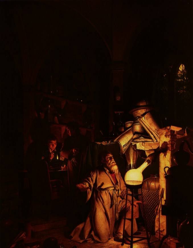 The Alchymist, in Search of the Philosopher’s Stone - Joseph Wright of Derby