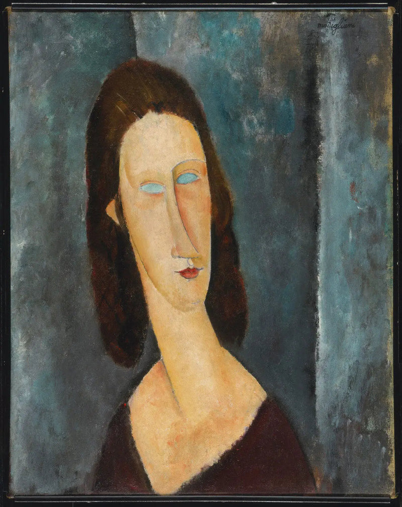 Siniset silmät (Muotokuva Madame Jeanne Hébuternesta) - Amedeo Modigliani