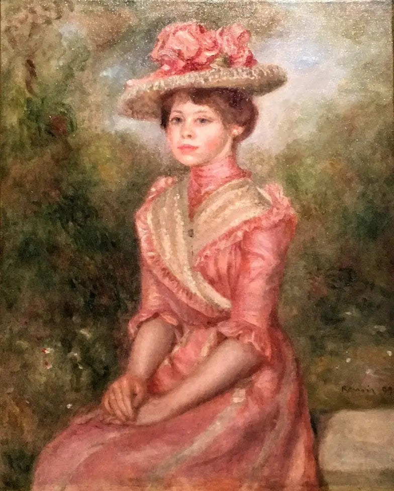 Yvonne vaaleanpunaisessa - Pierre-Auguste Renoir