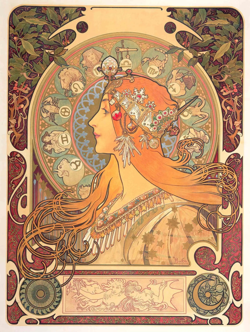 Zodiaakki - Alphonse Mucha